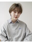 大人可愛いショートボブアッシュオリーブ水素カラー