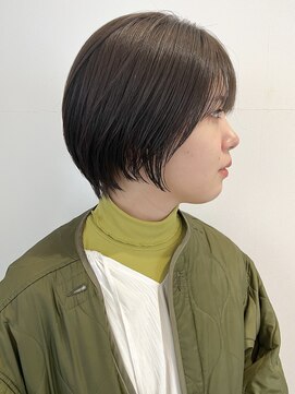 ガーランドギンザ(Garland Ginza) 大人可愛いショートボブアッシュオリーブ水素カラー