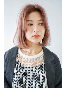 シェル 立川(shell) くびレイヤーエモージュ前髪モテベージュレイヤーミディ【立川】