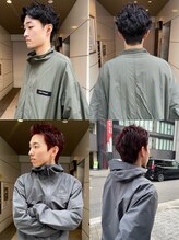 ヌープヘアーアイス(NUUP.hair ici) men's/スパイラルパーマ.スパイキーショート.短髪カラー