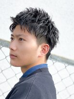 スパイキーショートザクザクショートアップバングツーブロック