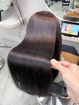 ケシキ 表参道 原宿(kesiki.) 地毛風ストレート×ピンクラベンダー