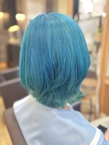 ヴァンクラウドフロムコウベ 恵庭店(VENT CLOUD from KOBE)&nbsp;派手髪シアンウルフショート