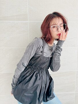 シェール(cher) 顔まわりレイヤー/ミディアムボブ【cher西宮北口:IKUKA】