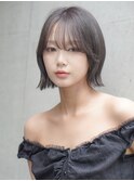 透明感ボブ×艶グレージュ×くびれヘア×韓国風