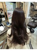 赤坂＊暗めブリーチなしカラーラベンダーグレージュメテオカラー