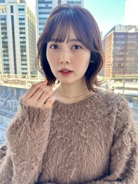 バイオレットジェム(Violet`jem) くびれボブシースルーバングマロンベージュKA-60