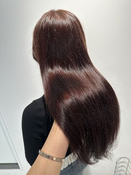 トリッカ シブヤ(TRICCA SHIBUYA) 髪質改善カラー暖色カラーレッドカラー羽エクステ韓国エクステ