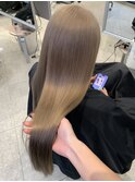 クラゲヘアー/小顔に見せるヘア/ココアベージュ/梅田