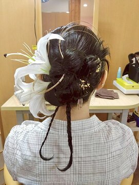 カチモリヘア／カチモリ三つ編み／成人式ヘア／