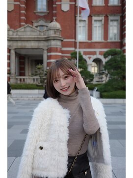 ラベル 渋谷(LAVEL) 小顔に見えるレイヤーボブ/ショコラグレージュ/20代30代