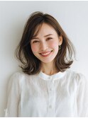 レイヤーカット/イメチェン/外ハネボブ/美髪/ワイドバング/髪型