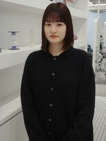 ノーヴァン デフォーム(NOVAN DEFORM)&nbsp;ボルドーカラーぱつっとボブ