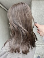 パークレーン アイス イヴェン(park lane ICI yeven) ブリーチなしミルクティーベージュ顔まわりレイヤー/akari