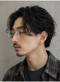 緩めツイスト×ビジネスセンターパートフェザーパーマ
