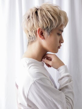 モッズヘア メン 新所沢店(mod's hair men) ハイトーンカラー刈り上げスパイキーショート10代20代d新所沢