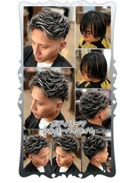 ヘアーファクトリー☆マハロ(Hair Factory☆MAHARO)&nbsp;ボディパーマ＆３Dハイライトシルバーメッシュ