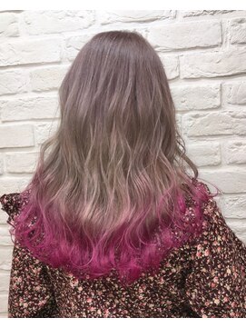 アンククロス 表参道(ANKH CROSS) ANKHCROSS表参道店 ベージュ×毛先ピンク