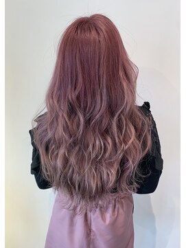 ナブラ(NABLA) ロング　波巻き　パステルピンク『倉敷美容室』