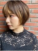 フェイスフレーミング×大人可愛いショート/ハイライト/抜け感