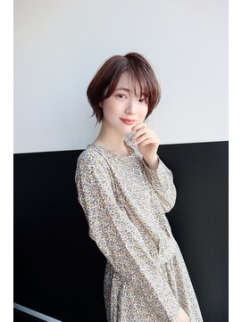 メモリーズ 銀座(Memories) ショートボブ/マロンベージュ/Aライン/かきあげ/前髪［銀座駅］