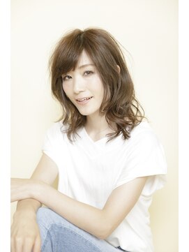 ルルディ バイ アフロディーテ銀座(luludi by APHRODITE) 黒髪/グレーベージュ/レイヤーロング/前髪パーマ/銀座