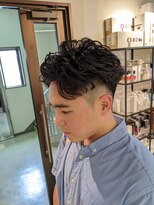 コワファーストナガサキシャンプーボーイ(COIFF1RST NAGASAKI SHAMPOO BOY)&nbsp;ショートアップバング×ラルフカール