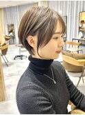 くすみカラー ミントアッシュ 韓国マッシュ オリーブグレージュ