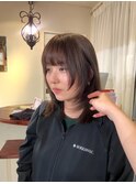 顔周りレイヤー×オリーブカラー
