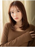 □大人美人美髪エアーストレートワンカールミディ47越谷30代40代