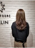 透明感アッシュベージュカラー