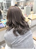 【グレージュ/ミディアム/鎖骨下】