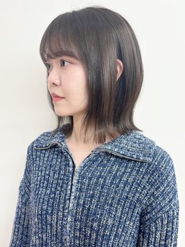 モリオフロムロンドン 松戸店(Morio from London) 【morio松戸 石山】外ハネミディアムレイヤー透明感カラー前髪有