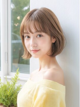 ニルス(nils) ミルクティーブラウン/ワンカールボブ