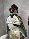 《鳥越》黒髪/オリーブグレー/小顔ヘア/ココアベージュ