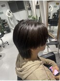 メンズウルフセンターパート