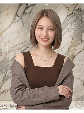 アッシュ 志木南口店(Ash) 透明感グレージュの切りっぱなしボブ