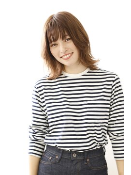 イグレックビス(igrek bis) IGREKBISジグザグバング×ブルージュ×3Ｄカラー×ミニマムボブ