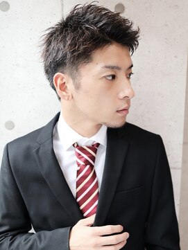 フレイバ 吉祥寺(FLAVA) 【FLAVA】ビジネスツーブロックショート ワイルドアップバング