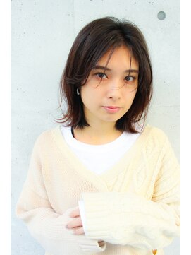 モリオ フロム ロンドン 大宮2号店(morio from London) 【なかじま ひびき】伸ばしかけシースルー外ハネボブ