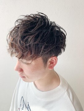 ラフ バイ マグ 南松本(R.A.F. by Mag) 10代20代韓流☆ツイストパーマショートマッシュアッシュブラウン