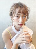 紐アレンジポニー_ローライトスリークボブ厚めバング_7546
