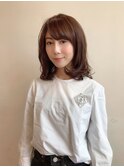 カットだけで可愛くふんわりミディアム