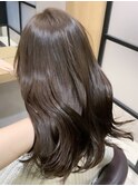 ショコラブラウン艶カラーワンホンヘア