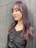 ゴウトゥデイ 岡山店(GO TODAY)&nbsp;ワンブリーチのパープルカラー 【山崎 潤一】