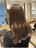 【ミルクティーブラウン×ウェーブ巻き】