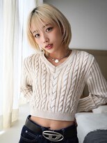 アンジェリカ 難波店(ANGELICA)&nbsp;トレンドショートボブ×ブロンドカラー