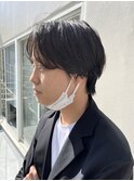 メンズカット センターパート マッシュ ナチュラル ショート