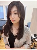 フェイスレイヤー/セミロングヘア