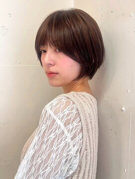 ユニバイリサ 天神大名店(uni by risa) アッシュブラウン 美髪 くびれショート 艶髪 アッシュグレー